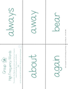 High Frequency Words Booklet - Group 14 | These High Frequency Booklets Are Paramount When