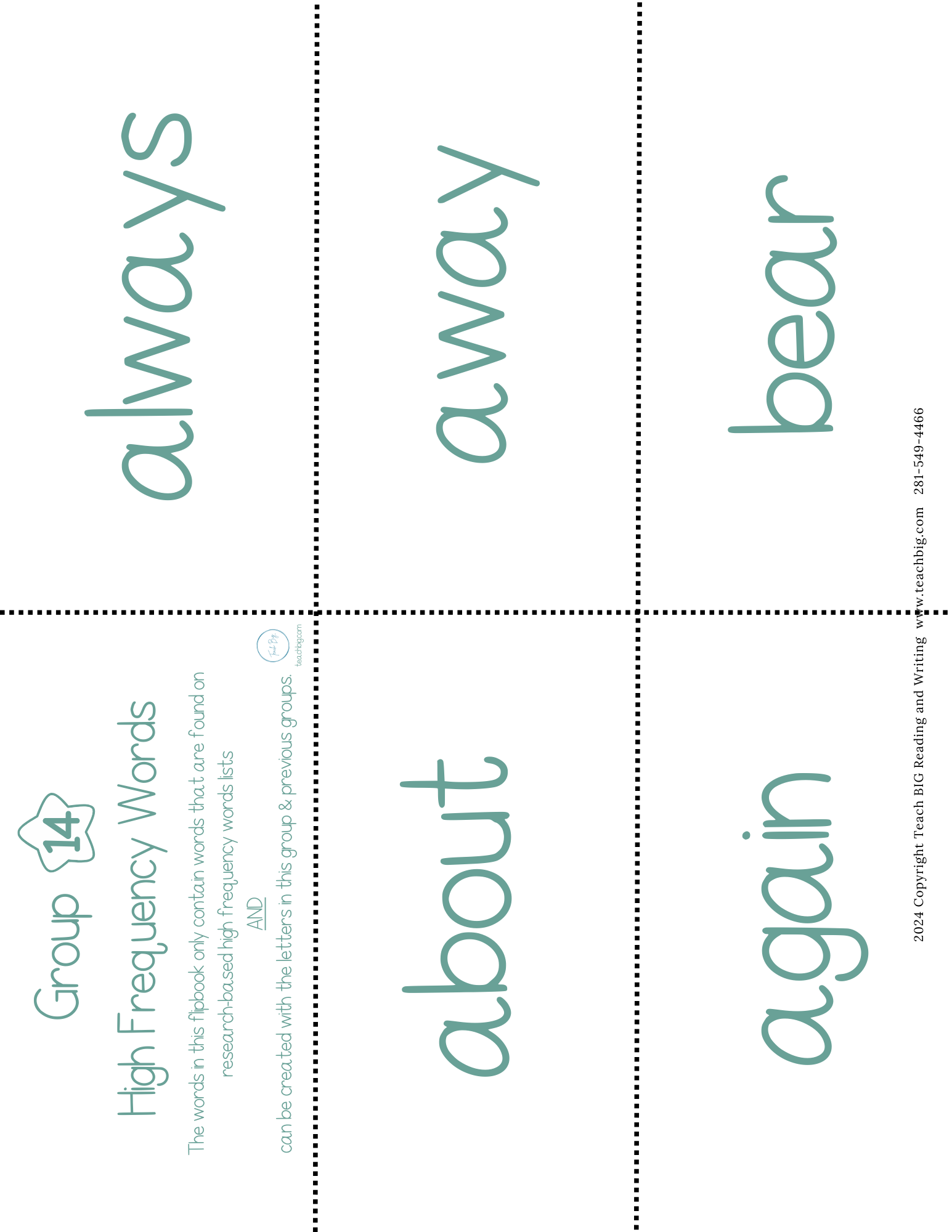 High Frequency Words Booklet - Group 14 | These High Frequency Booklets Are Paramount When