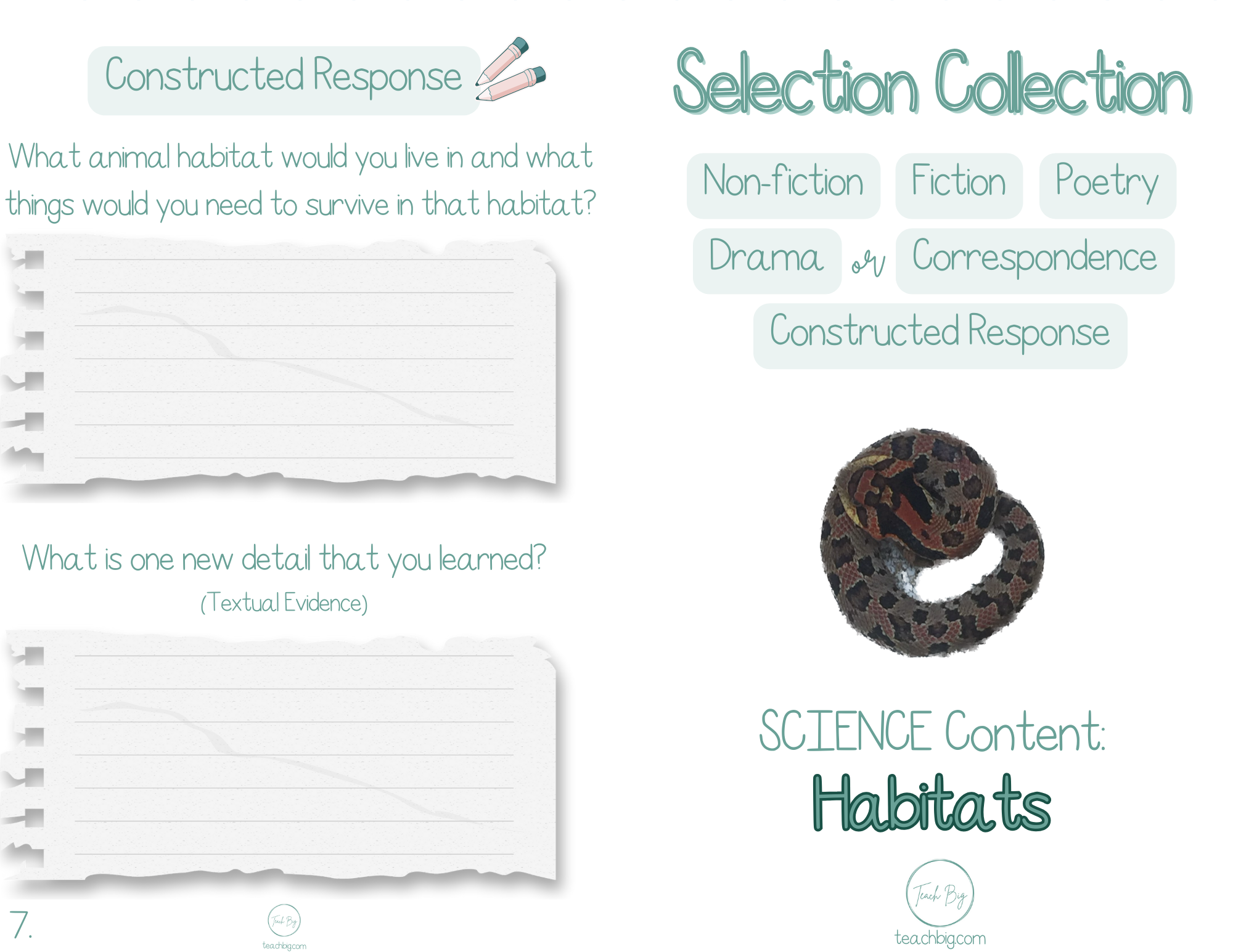 Selection Collection - Science Habitats | Included In The You Will Find A Nonfiction Fiction Poetry