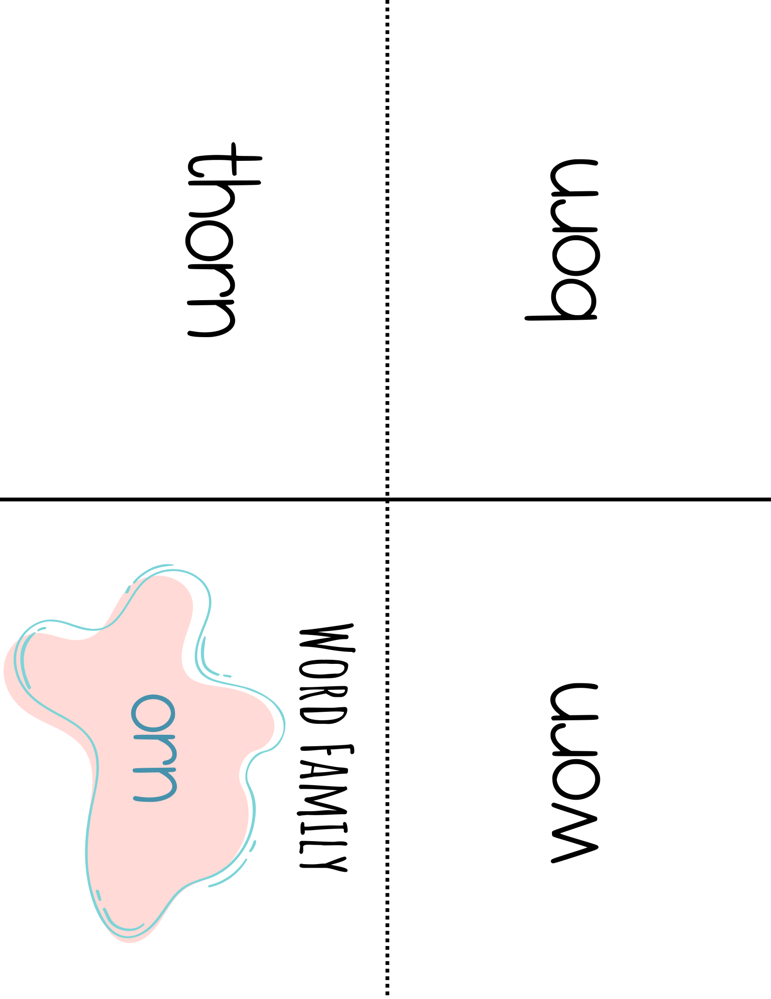 Word Family Books - Orn:  This Word Family Booklet Emphasizes The Orn. It Goes Great In A Station Or