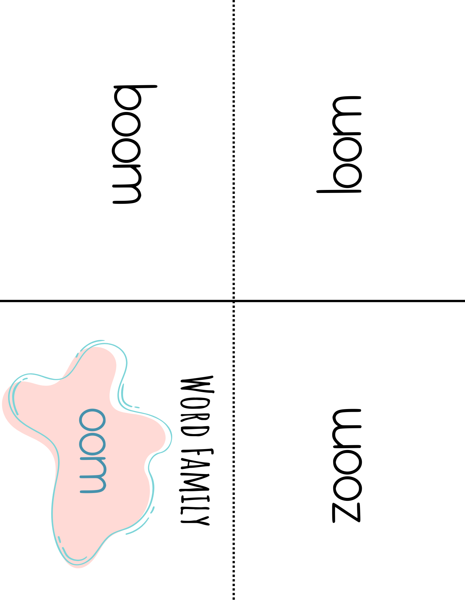 Word Family Books - Oom:  This Word Family Booklet Emphasizes The Oom. It Goes Great In A Station Or