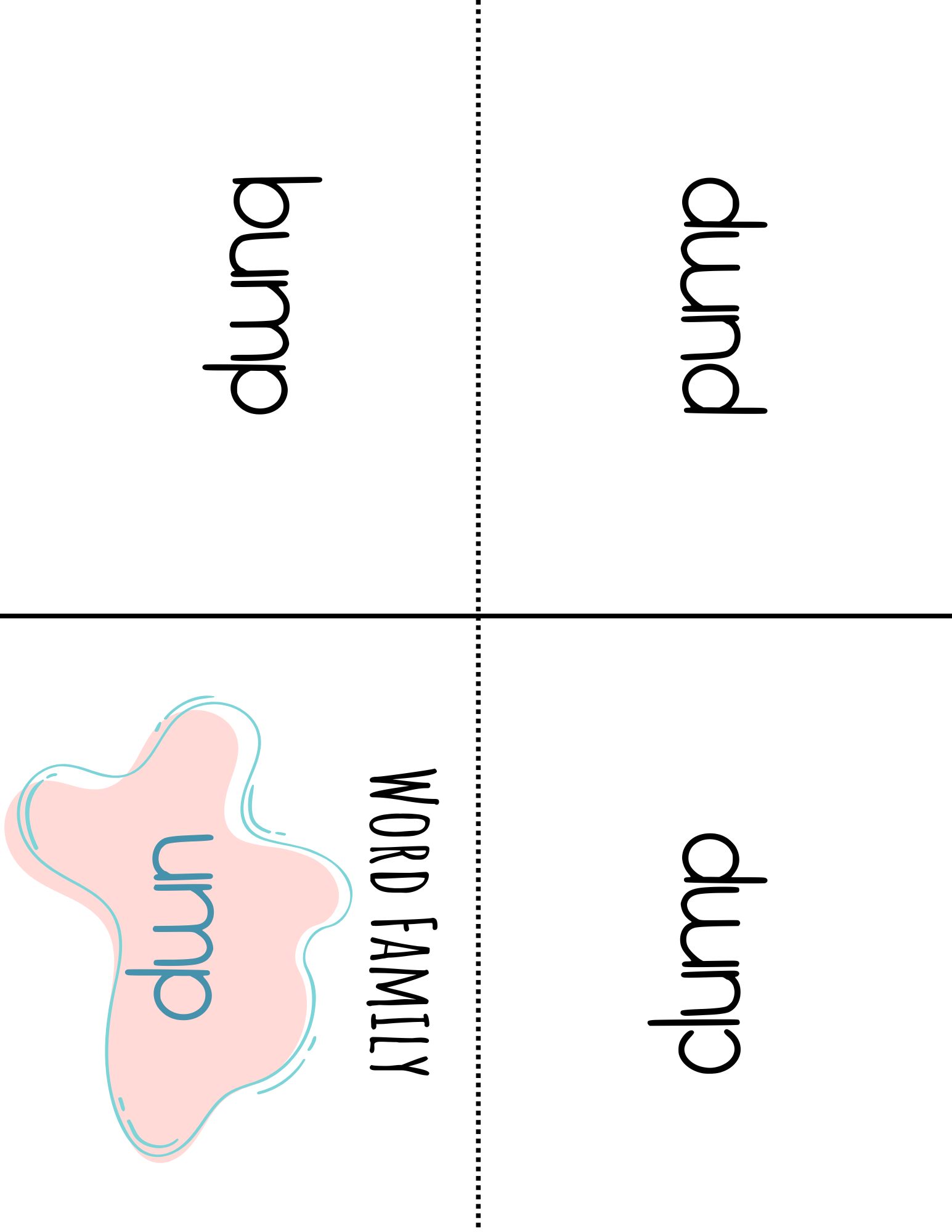 Word Family Books - Ump:  This Word Family Booklet Emphasizes The Ump. It Goes Great In A Station Or