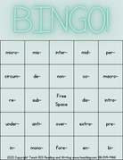 Prefix Bingo - This Resource Is Great For Grades 2-3.