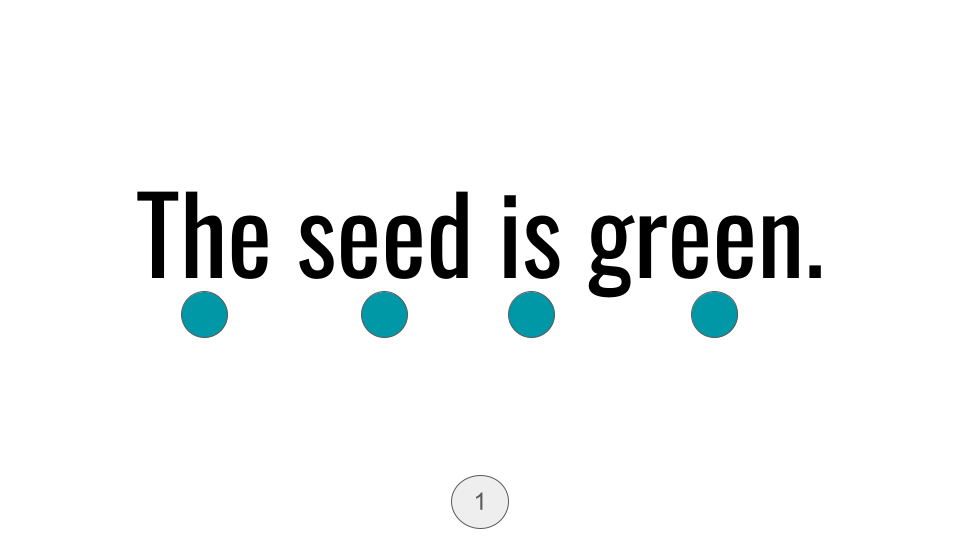 Direct Decodable – The Seed Is Green - Group 14 Level A