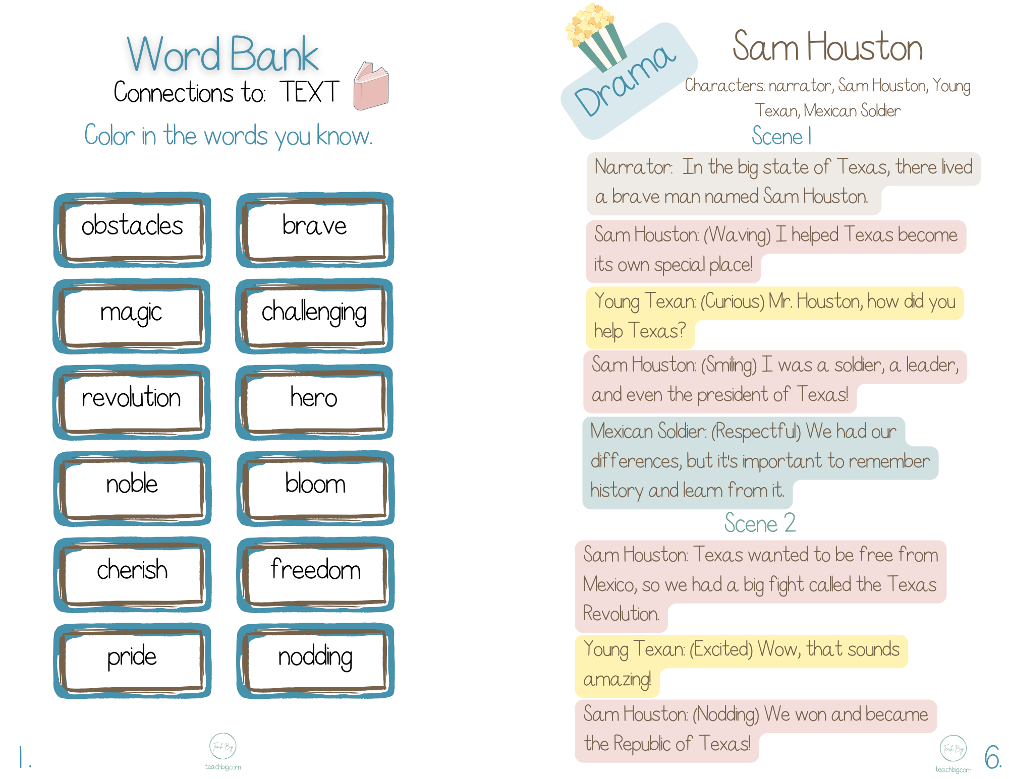 Selection Collection- Social Studies - Sam Houston | Included In The Selection Collection You Will