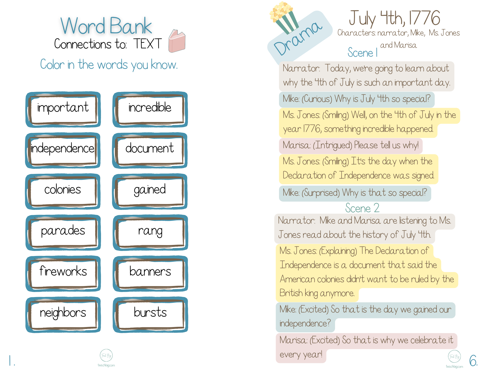 Selection Collection Social Studies July 4Th | Included In The Selection Collection You Will Find A