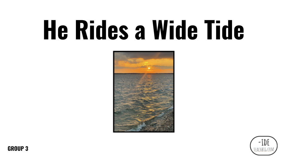 Direct Decodable – He Rides A Wide Tide - Group 3 Level A