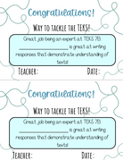 Way To Tackle The Teks! Certificate - Teks 7A 7F | This Certificate Isn’t Just A Paper; It