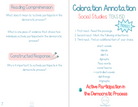 4Th Grade Coloration Annotation: Social Studies - Phonics