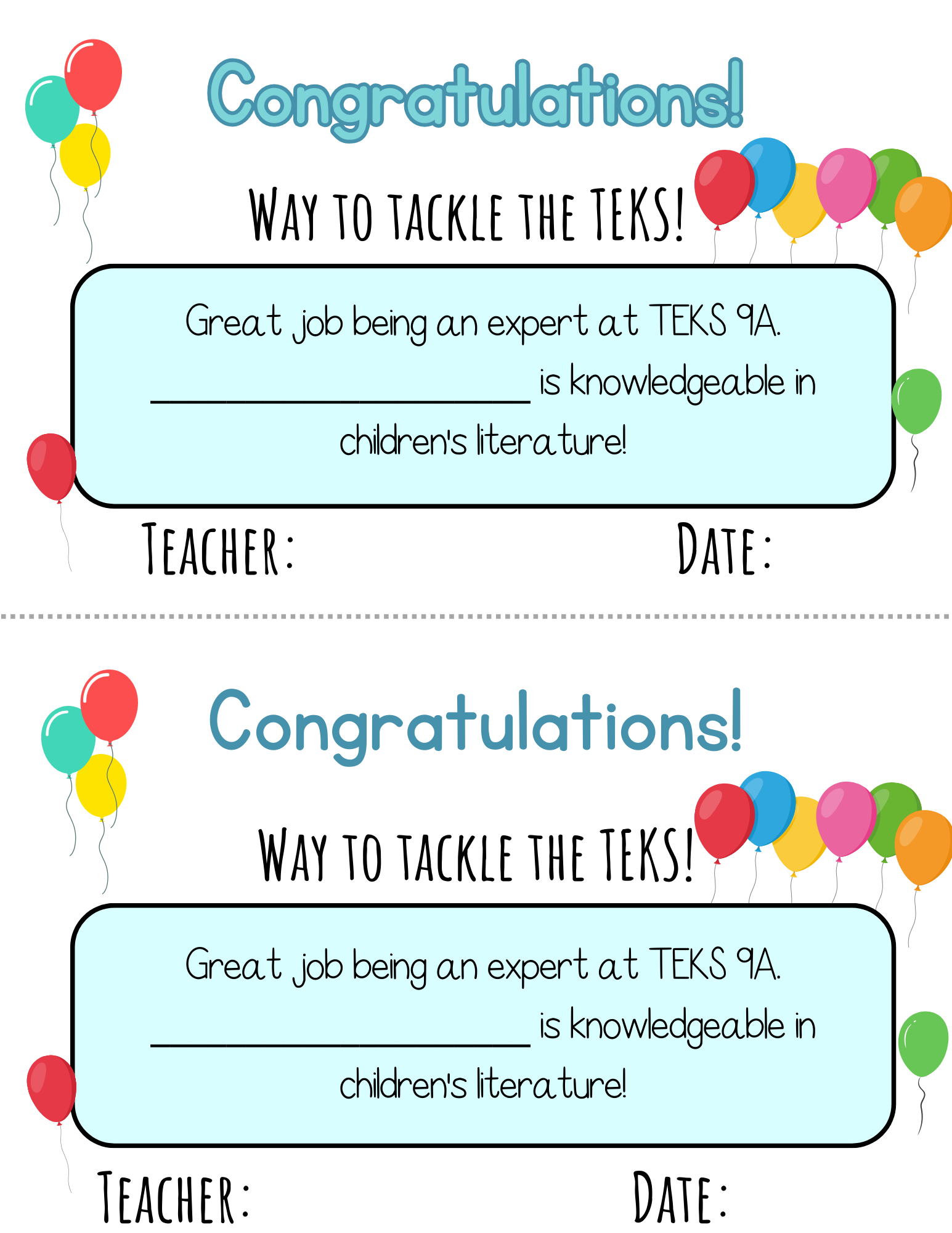 Way To Tackle The Teks! Certificate - Teks 9A 9F | This Certificate Isn’t Just A Paper; It