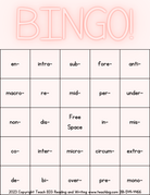 Prefix Bingo - This Resource Is Great For Grades 2-3.