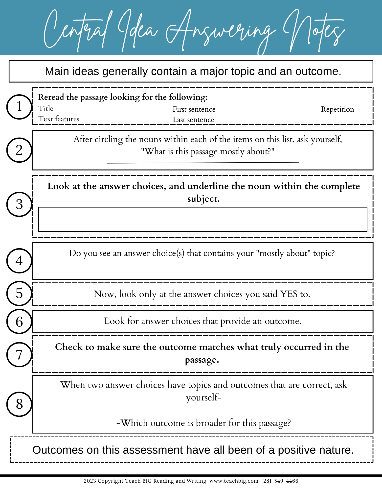 Teaching Central Idea