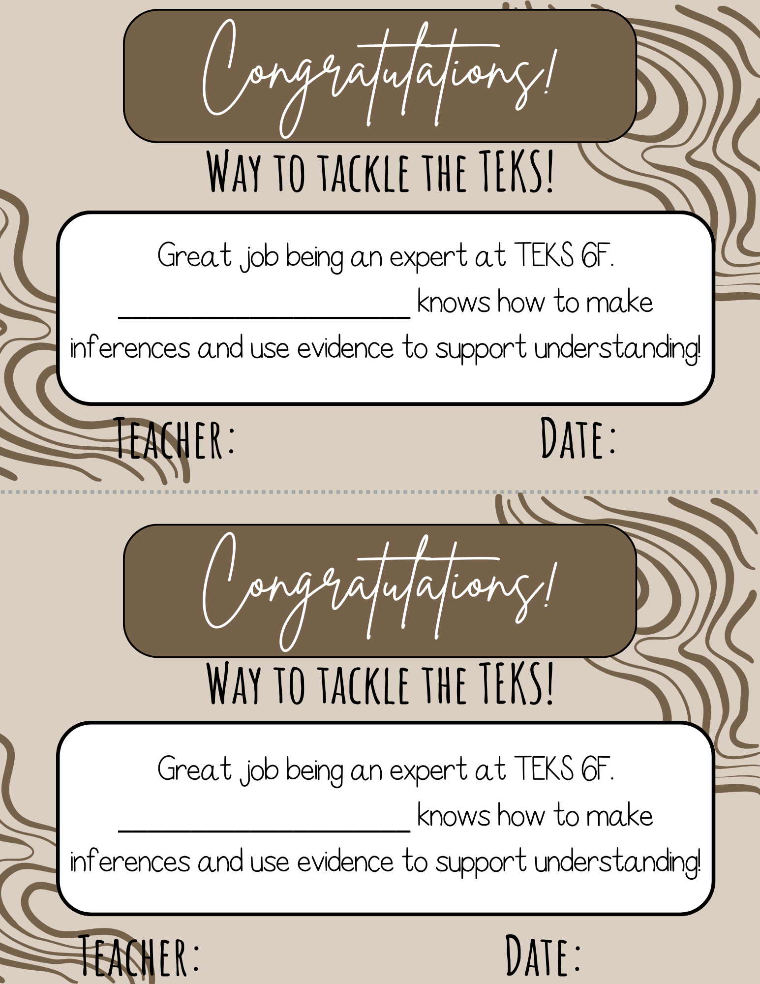 Way To Tackle The Teks! Certificate - Teks 6A 6I | This Certificate Isn’t Just A Paper; It