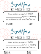 Way To Tackle The Teks! Certificate - Teks 7A 7F | This Certificate Isn’t Just A Paper; It