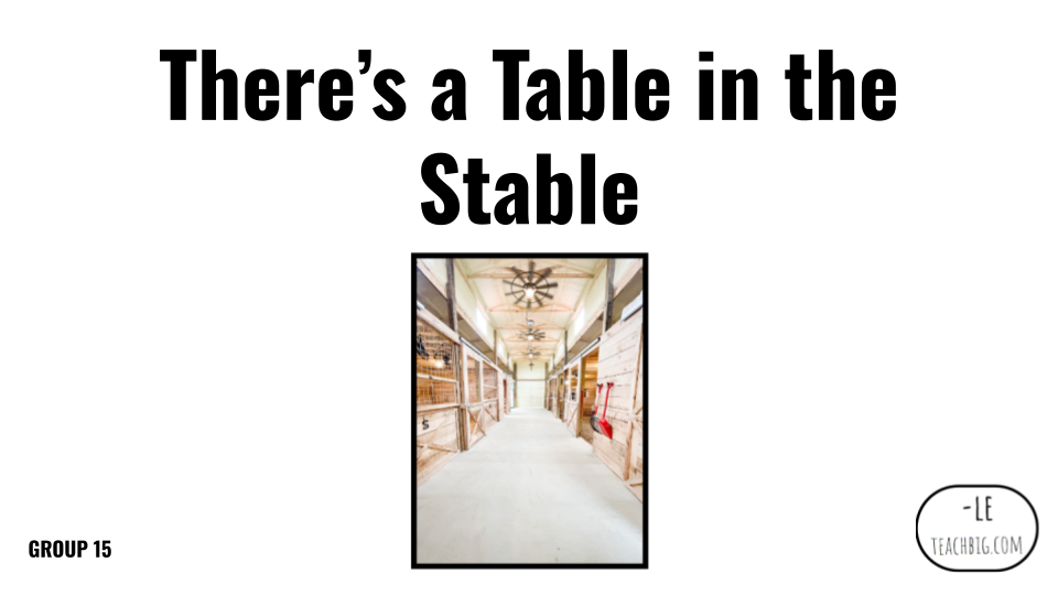 Direct Decodable – There’s A Table In The Stable - Group 15 Level A