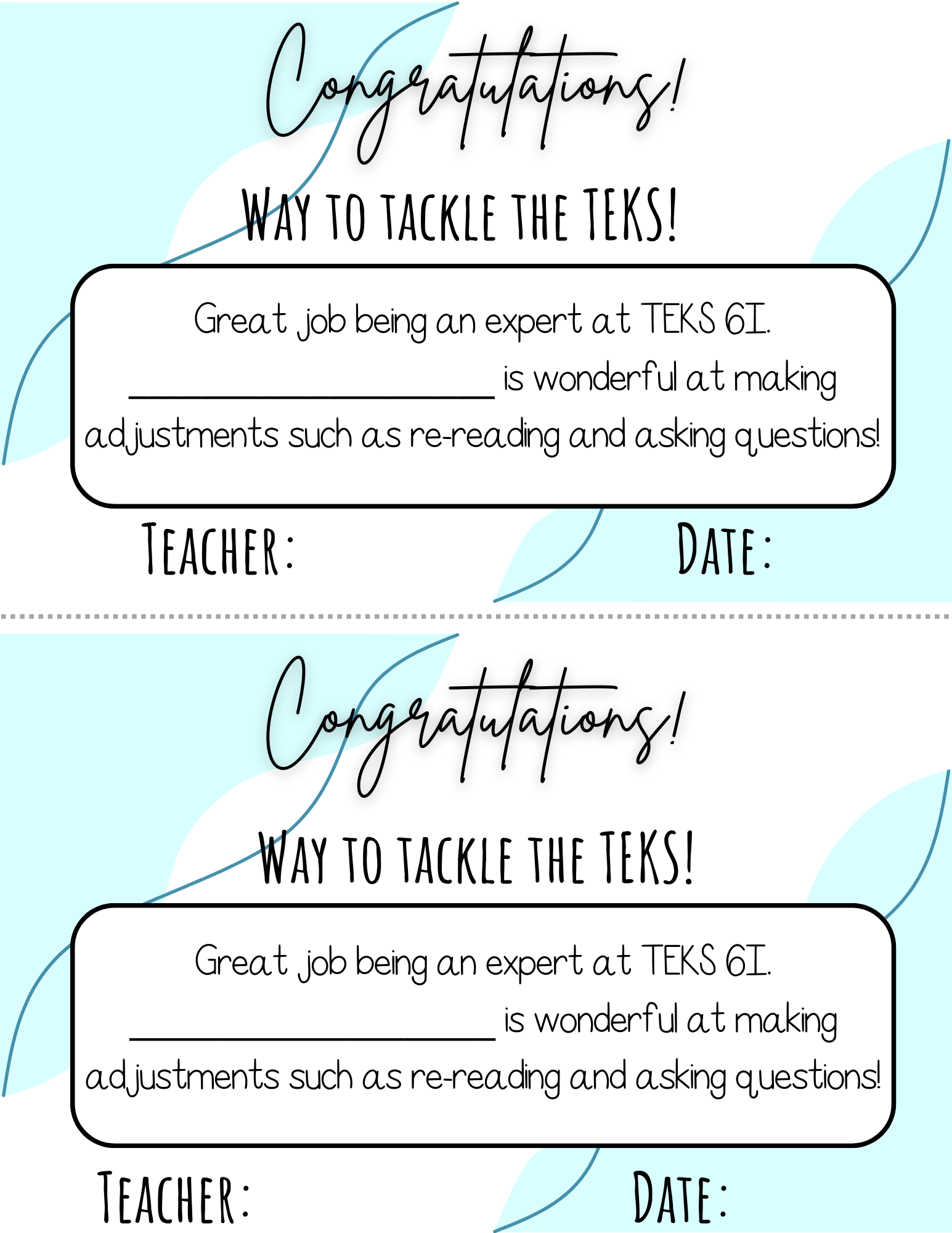 Way To Tackle The Teks! Certificate - Teks 6A 6I | This Certificate Isn’t Just A Paper; It