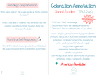 5Th Grade Coloration Annotation: Social Studies - Grammar