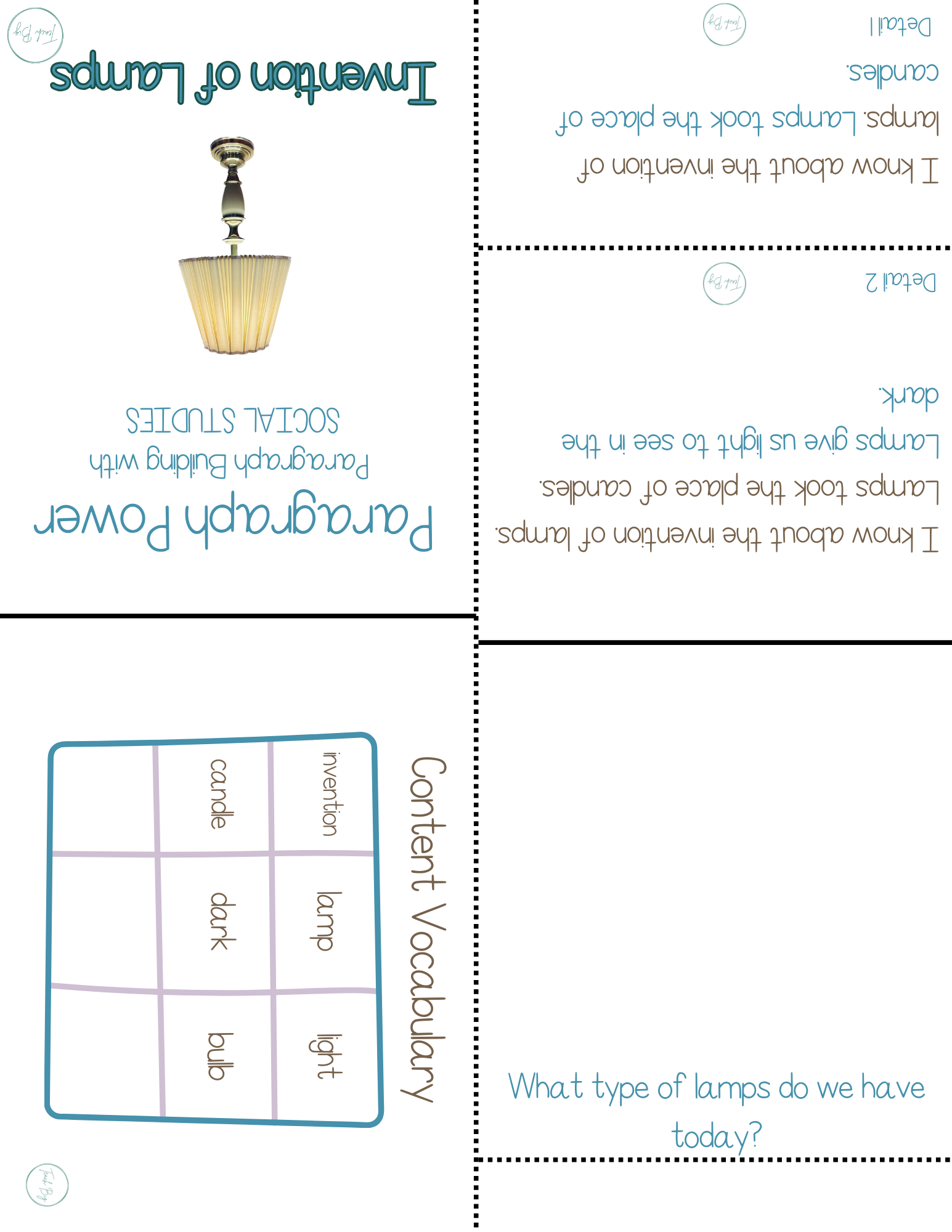 Paragraph Power - Social Studies Invention Of Lamps | Whether It Is A Small Group Paired Student