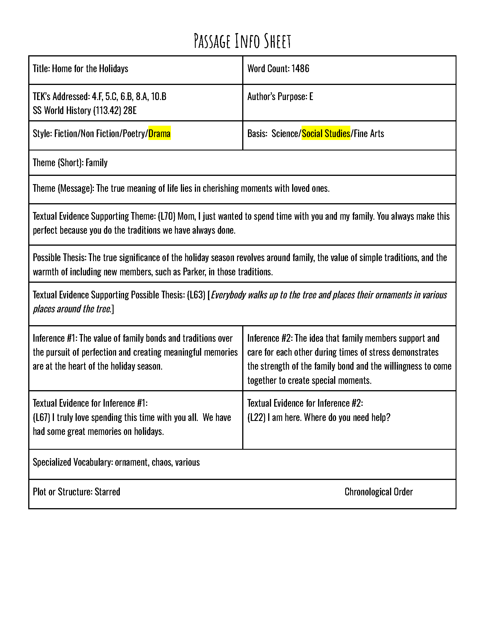 Passage Practice: Set 4 - 10Th Grade