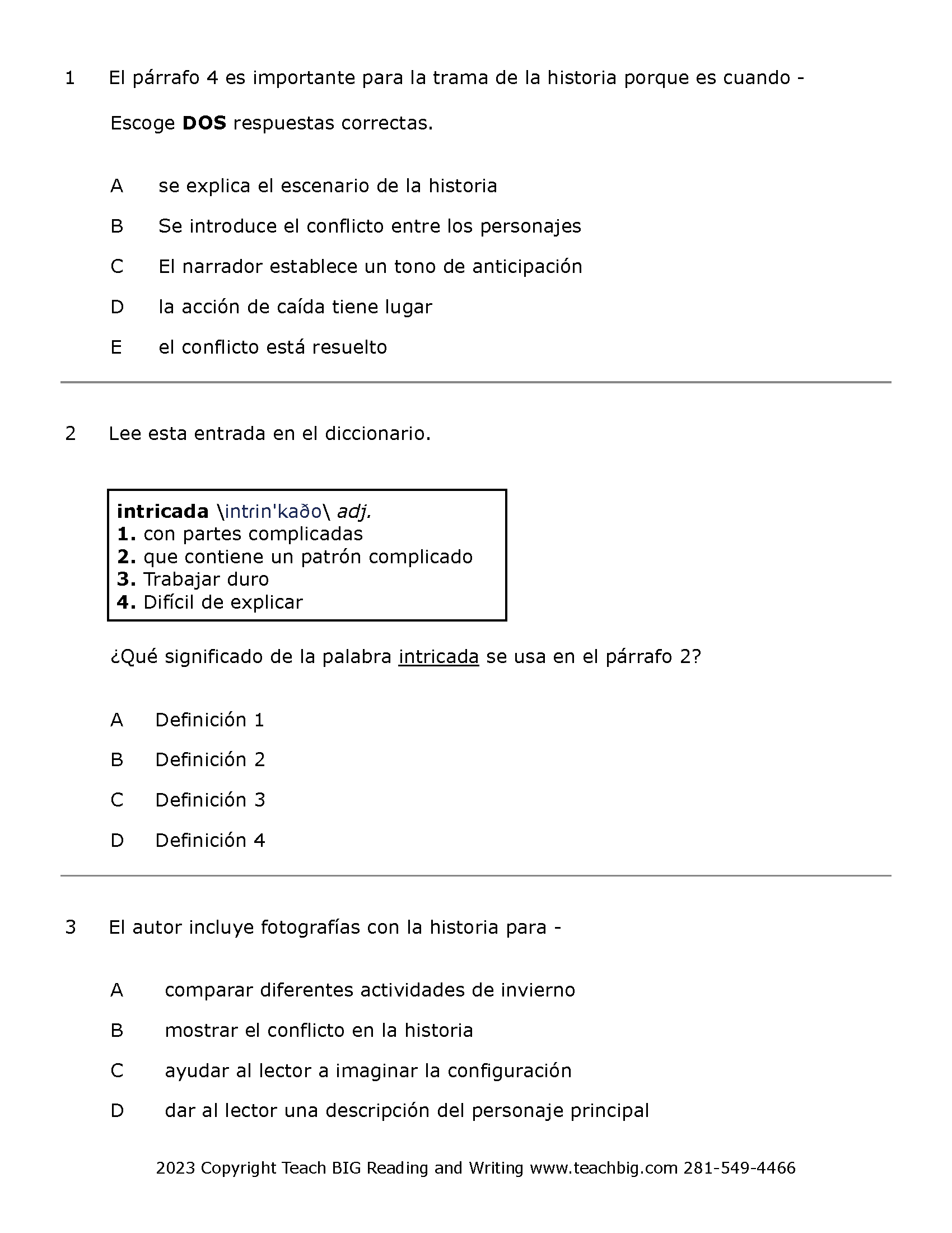 Passage Practice: Nonfiction - 3Rd Grade Benefits Of Peppermint | Spanish