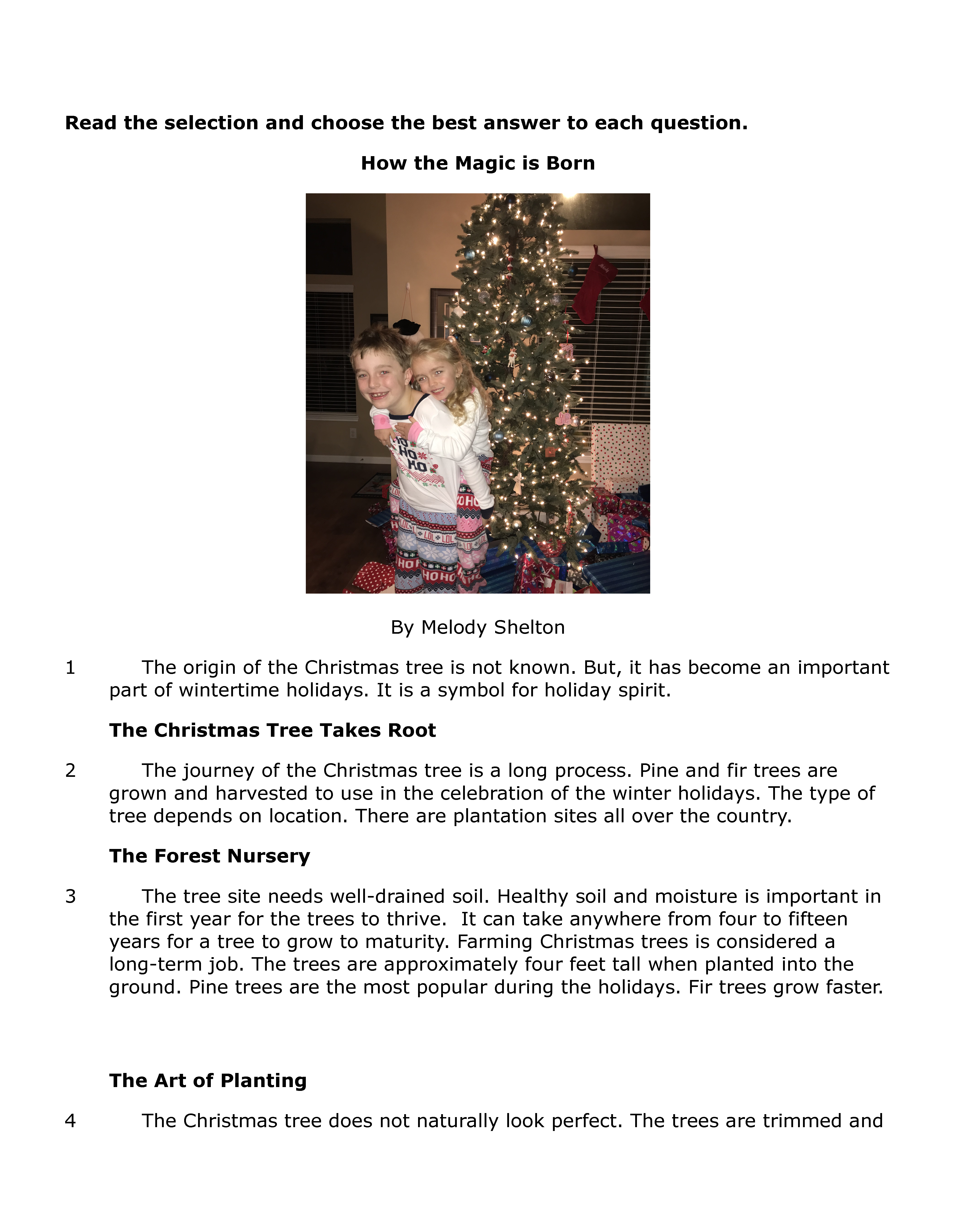 Passage Practice: Nonfiction - 3Rd Grade How The Magic Is Born