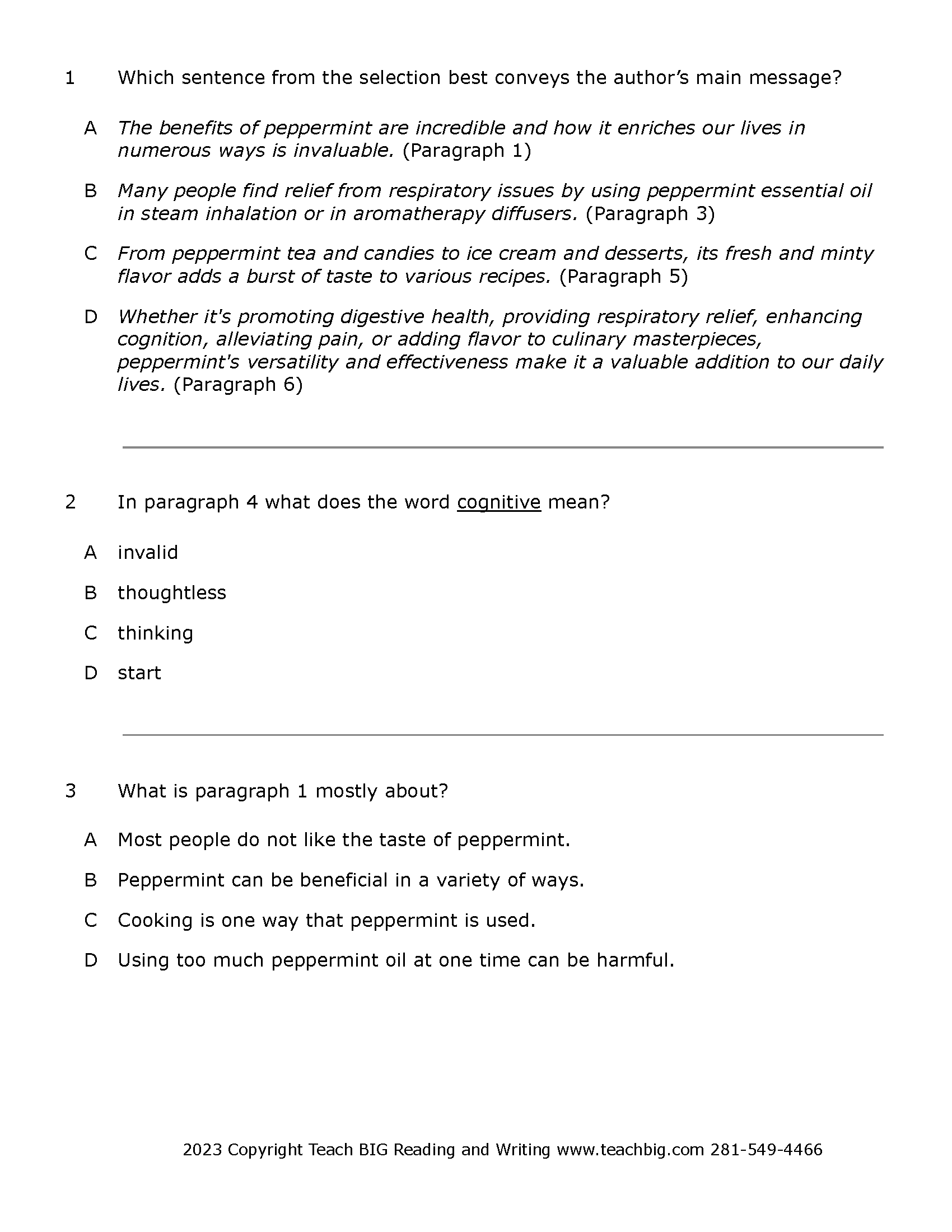 Passage Practice: Nonfiction - 8Th Grade How The Magic Is Born