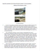 Practice Passage:  Non Fiction 7Th Grade History Of The Panama Canal