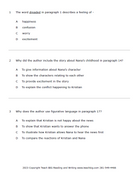 Practice Passage: Set 1 -4Th Grade