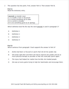 Practice Passage: Set 1 -4Th Grade