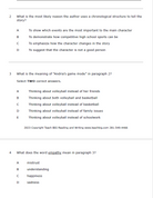 Practice Passage: Set 3-5Th Grade