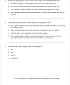 Practice Passage Set 3-7Th Grade