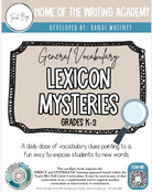 Lexicon Mysteries: The Original Sleuth | This Resource Is Great For Grades Pk-2.