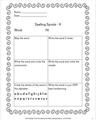 Spelling Spirals | This Resource Is Great For Grades Pk-2.