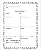 Spelling Spirals | This Resource Is Great For Grades Pk-2.