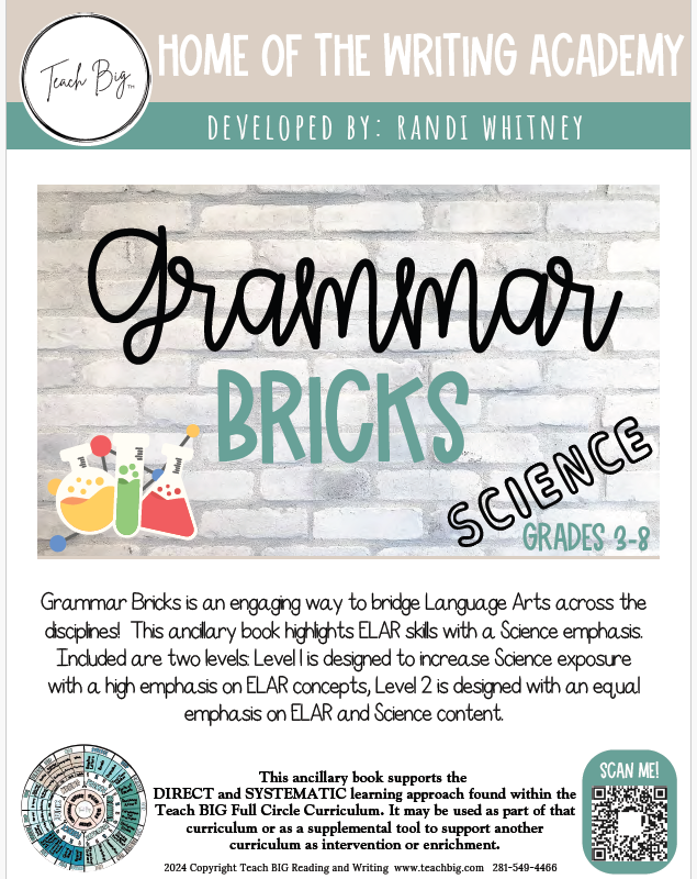 Grammar Bricks - Science | This Resource Is Great For Grades 3-8