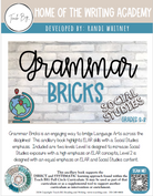 Grammar Bricks - Social Studies | This Resource Is Great For Grades 3-8