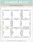 Grammar Bricks - Social Studies | This Resource Is Great For Grades 3-8