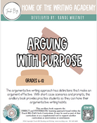 Arguing With Purpose | This Resource Is Great For Grades 6-12.