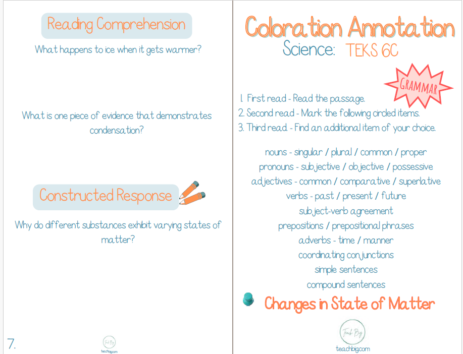 Coloration Annotation | This Resource Is Great For Grades 3-5.