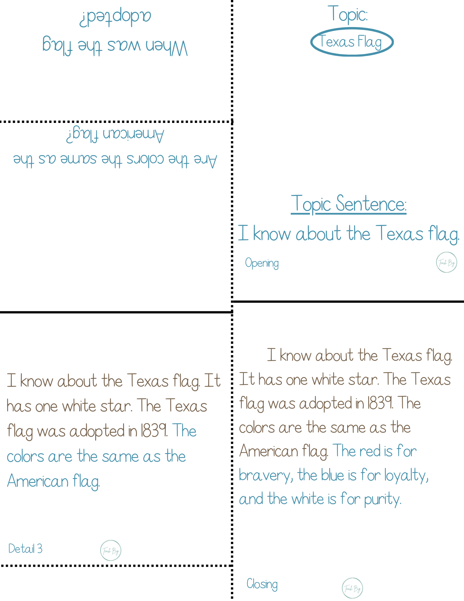 Paragraph Power - Social Studies Texas Flag | Whether It Is A Small Group Paired Student Activity Or