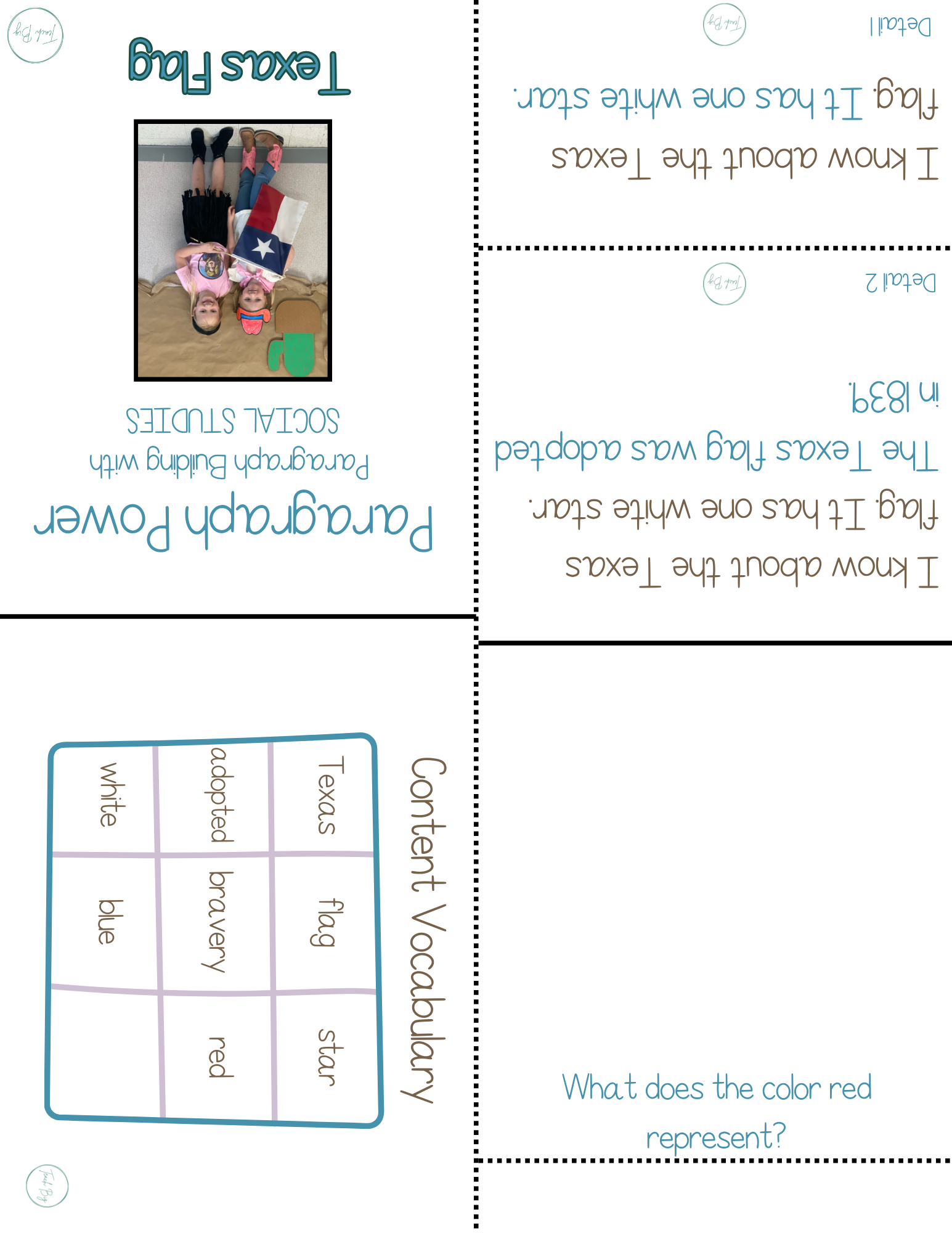 Paragraph Power - Social Studies Texas Flag | Whether It Is A Small Group Paired Student Activity Or