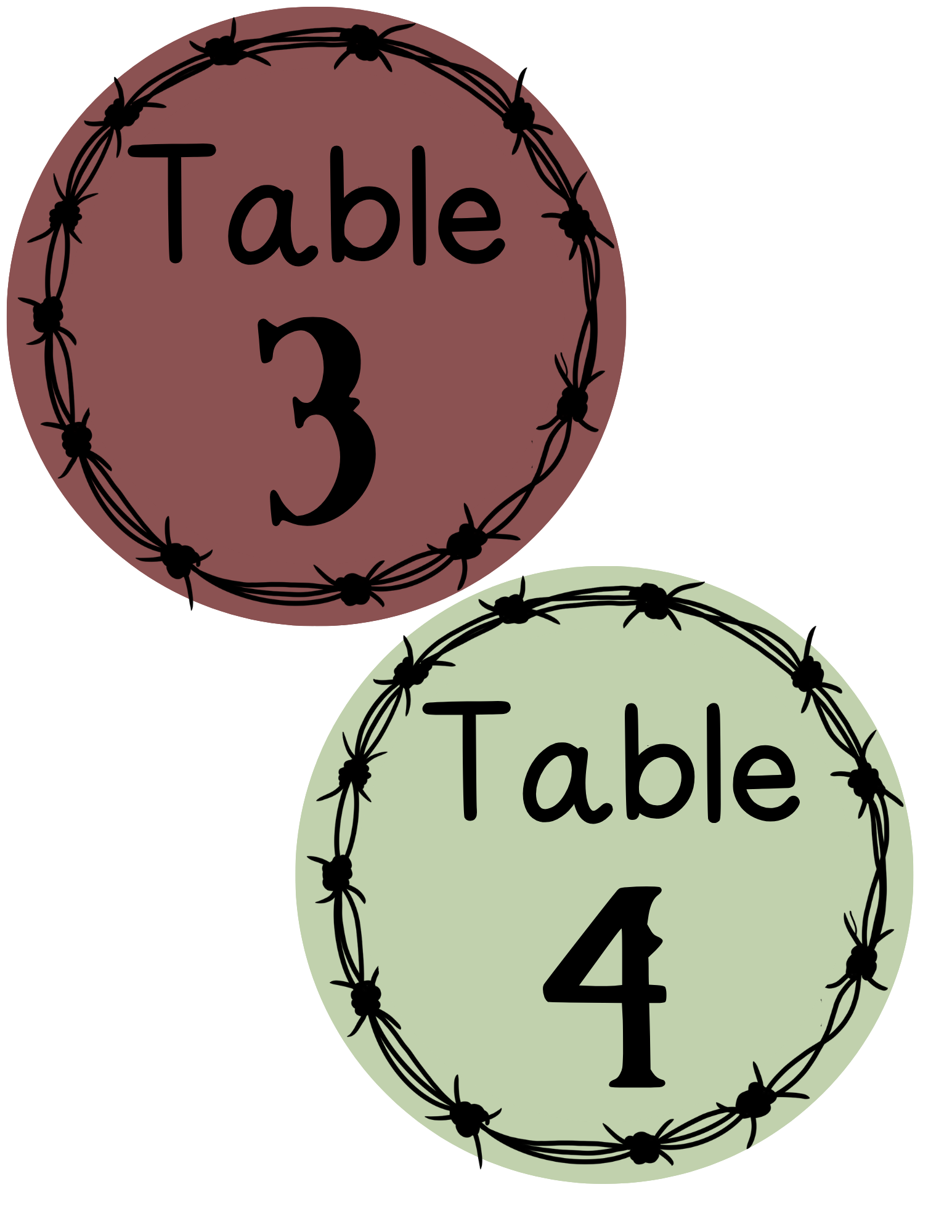 Drawer/Table Labels | Buffalo Nickel Ranch Theme