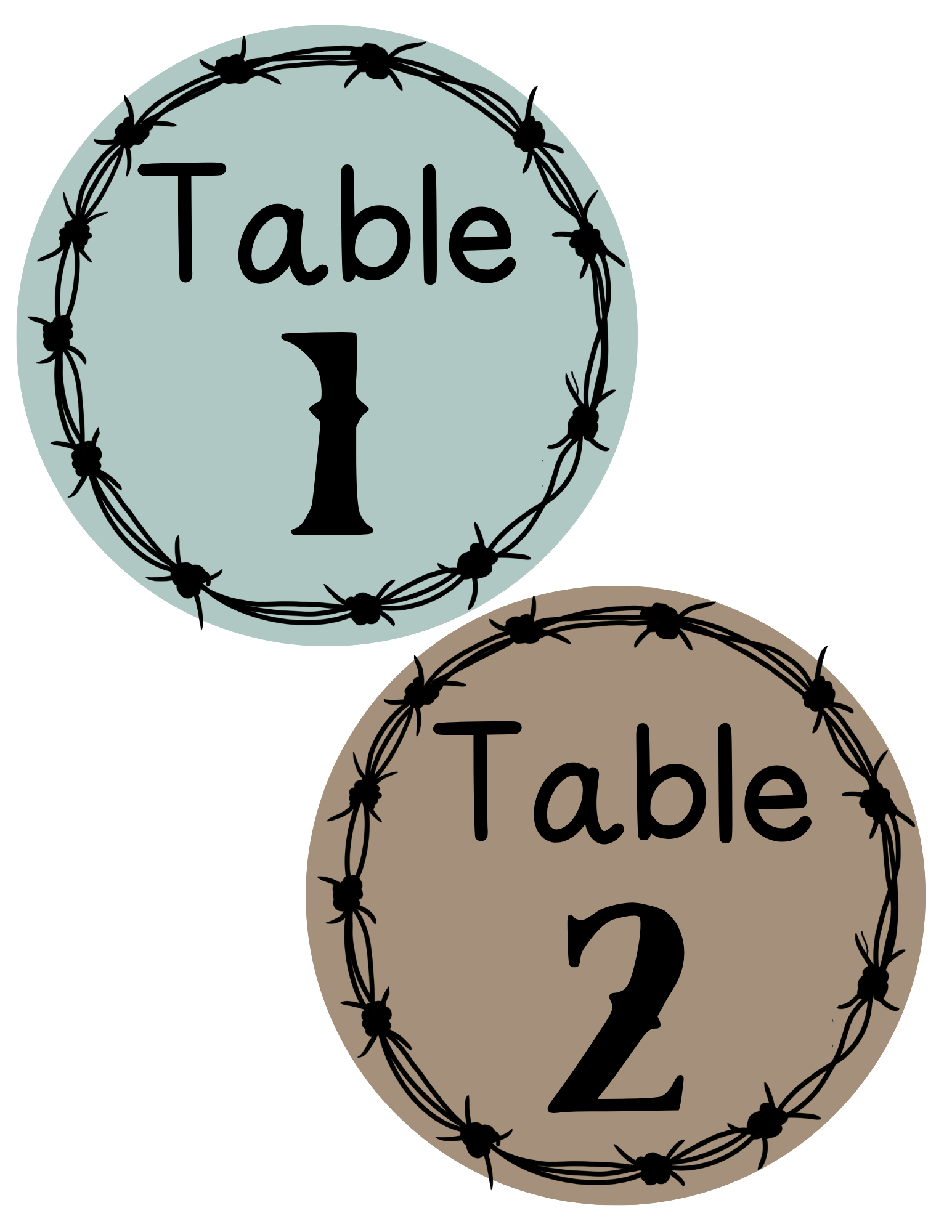 Drawer/Table Labels | Buffalo Nickel Ranch Theme