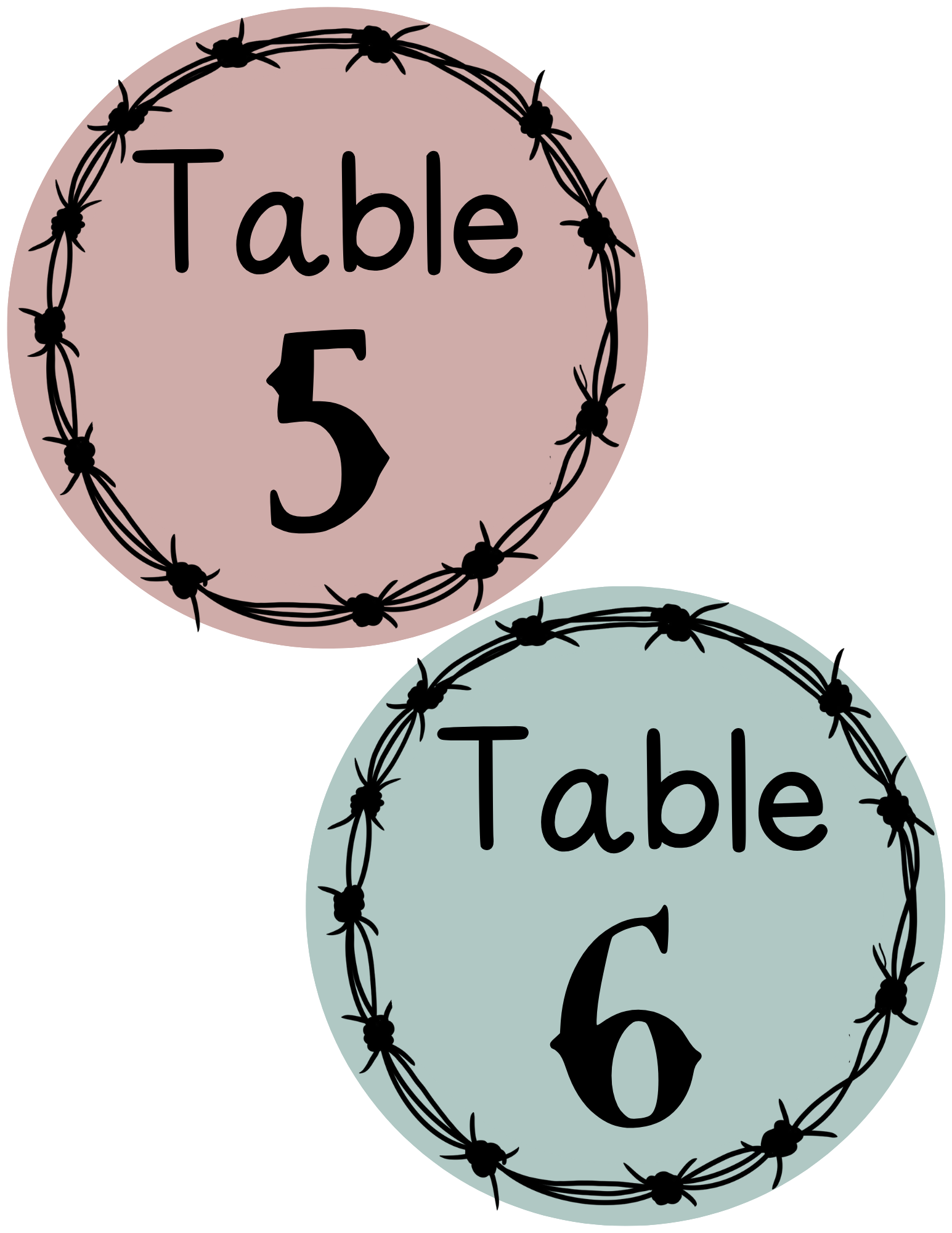 Drawer/Table Labels | Buffalo Nickel Ranch Theme