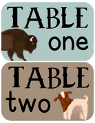 Drawer/Table Labels | Buffalo Nickel Ranch Theme