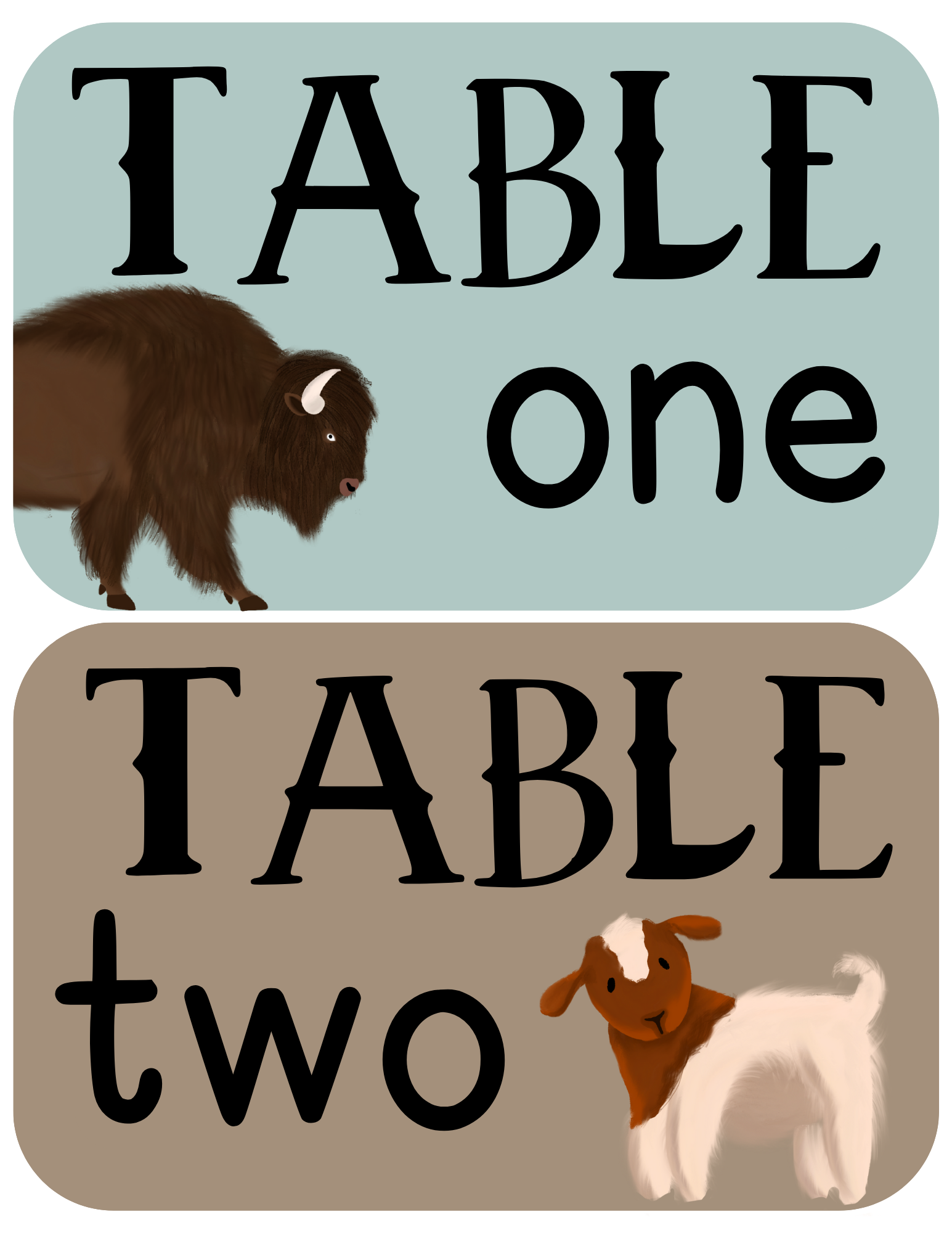 Drawer/Table Labels | Buffalo Nickel Ranch Theme