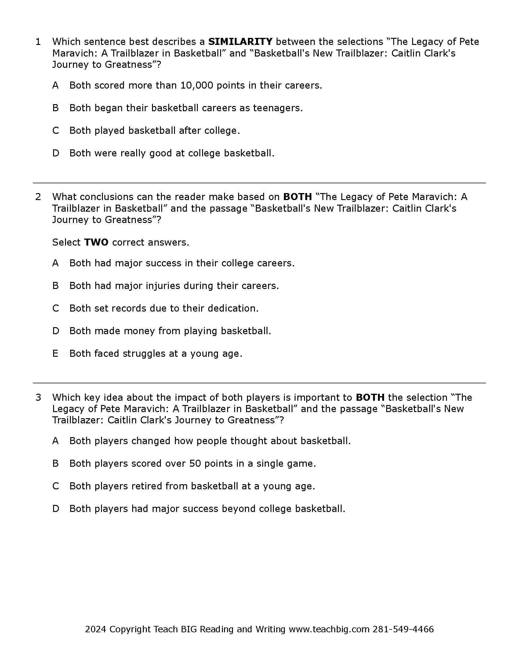 Argumentative Paired Passages: Set 2 – 3Rd - 5Th Grade