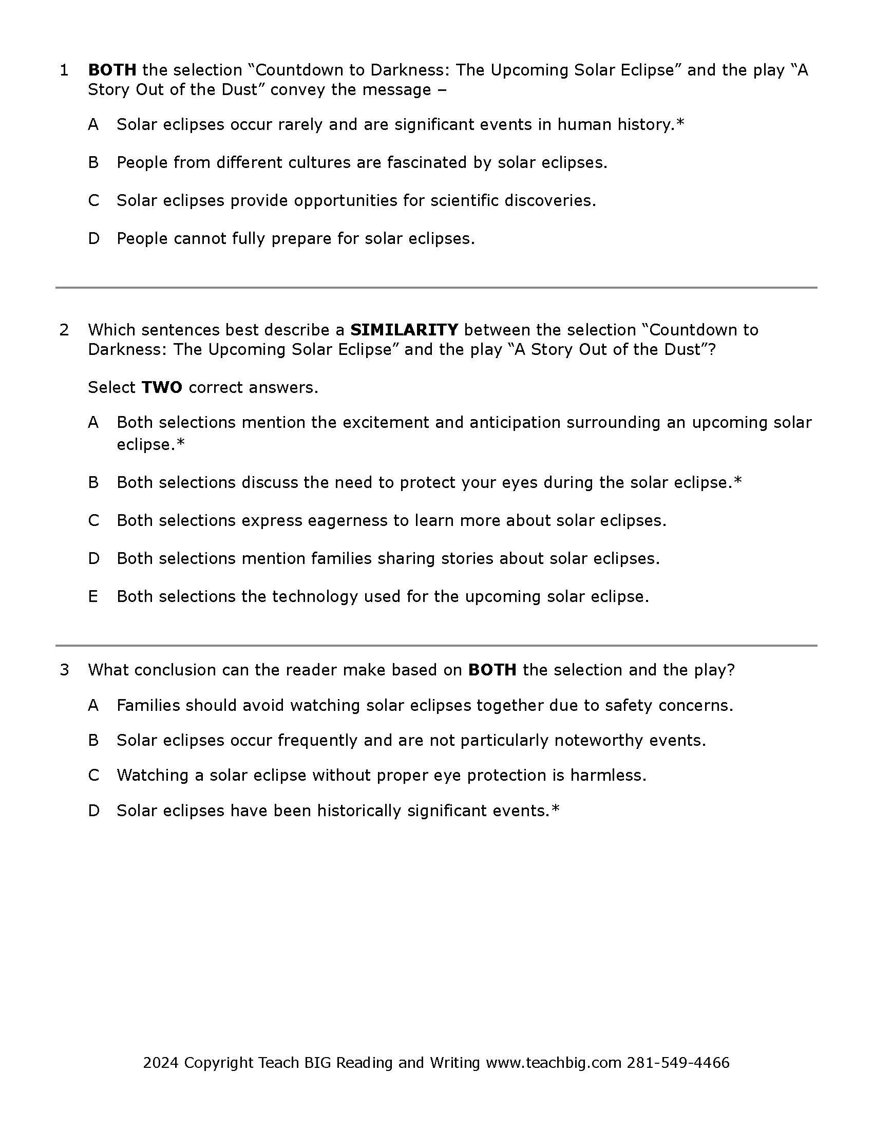 Argumentative Paired Passages: Set 3 – 3Th - 5Th Grade
