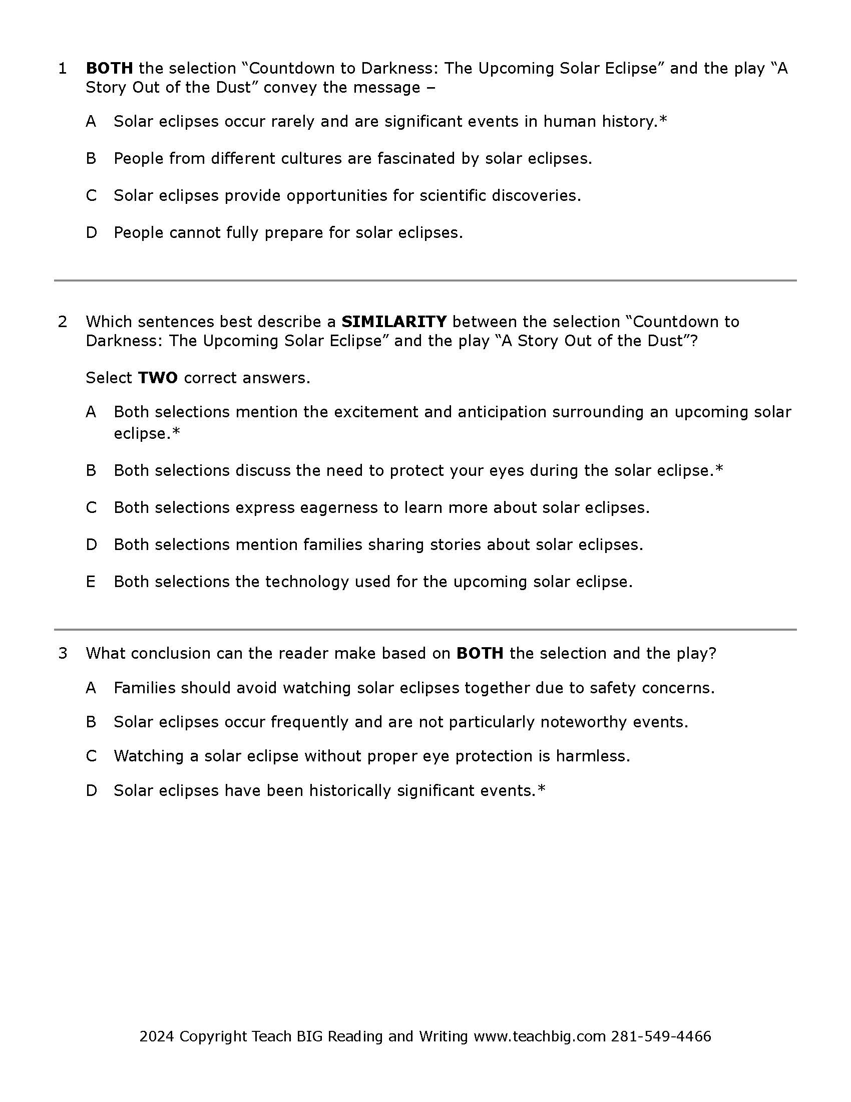 Argumentative Paired Passages: Set 3 – 3Th - 5Th Grade