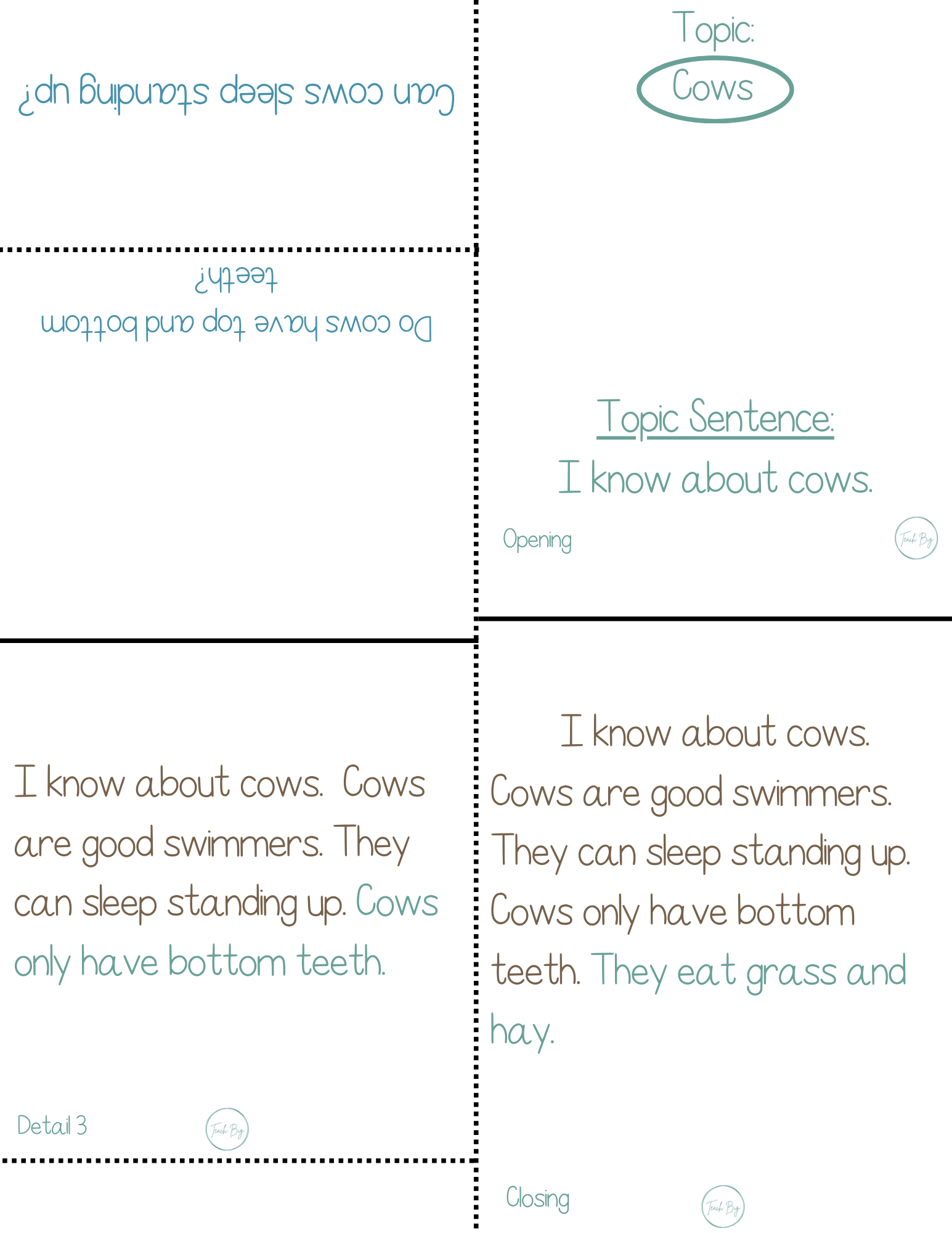 Paragraph Power - Science Cows | Whether It Is A Small Group Paired Student Activity Or An